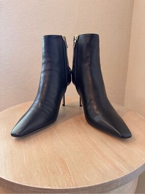 Jimmy Choo Levin 85 Black Leather Cage Back Bootie - EU 39.5 - NIB - Retail $995